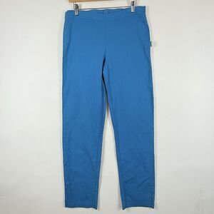Ezze Wear Womens‎ Small Turquoise Blue Cotton Stretch Pull On Retro Casual Pants